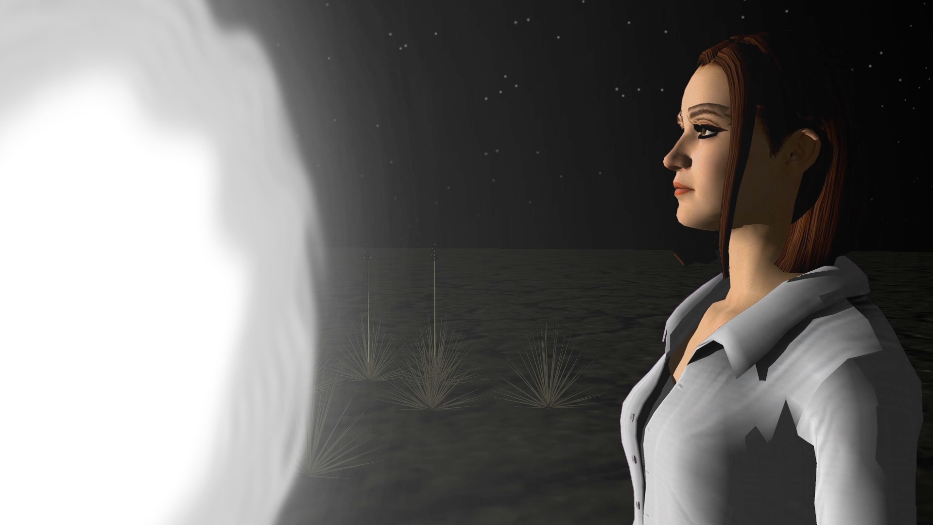 Woman stares into vortex